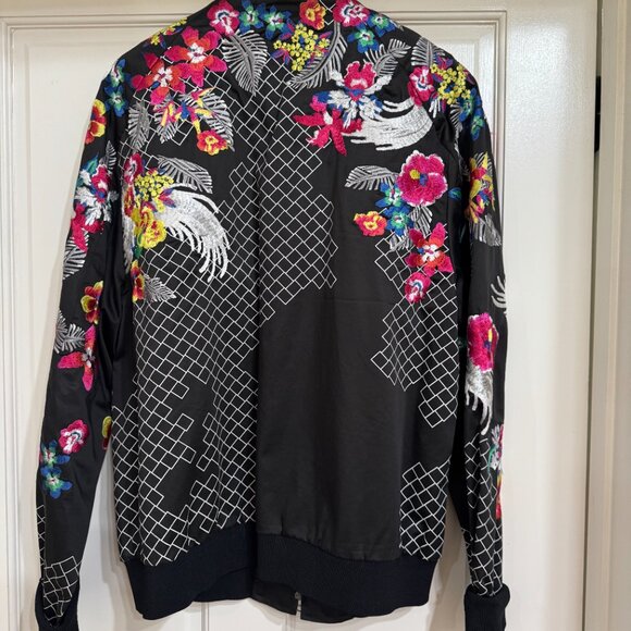 Colorful 3.1 Phillip Lim Floral Print Bomber Jacket sz M - Picture 4 of 6